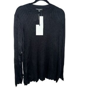 Hawthorn Stitch Fix Black Ribbed Knit Sweater Women’s Size 2XL NWT